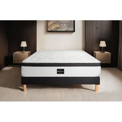 Matelas mémoire de forme 160 x 200 cm – Épaisseur 26 cm – Confort équilibré – Accueil moelleux – Soutien ferme – Indépendance de couchage – Prestige Literie (1/6)