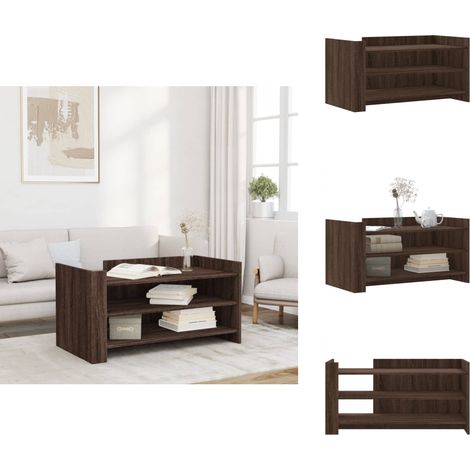 Couchtisch Braun Eichen-Optik 100x50x50 cm Holzwerkstoff - Couchtisch - Wohnzimmerstil - Eiche Optik - Holzwerkstoff - Stauraum (1/5)