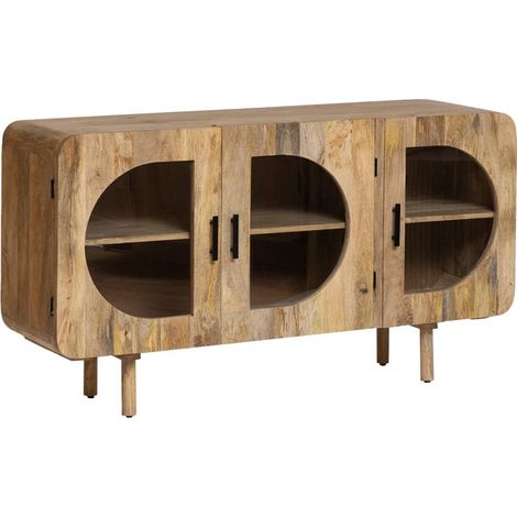 Buffet 3 portes en bois de manguier Nova (1/5)
