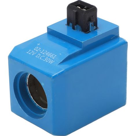 Bobine de Solénoïde Aramox, Bobine de Solénoïde 02‑124661 12V 30W Remplacement de Bobine D'électrovanne D'excavatrice à Broches Rondes pour JCB 3c 3cx 3d 3dx 4c 4cx 1400b 1550B. (1/5)