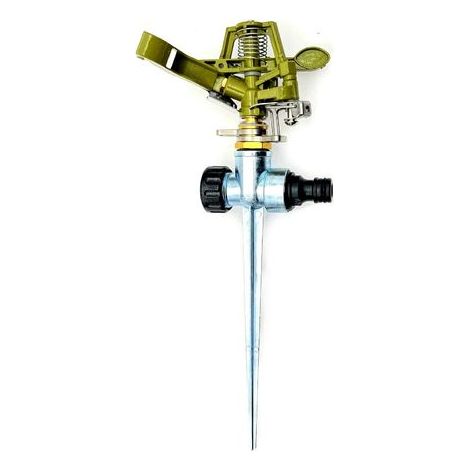 Arroseur à impulsion à impulsion en alliage de zinc rotatif à 360 degrés pour jardin, pelouse, arroseur de pelouse, pulvérisateur d'irrigation (1/5)