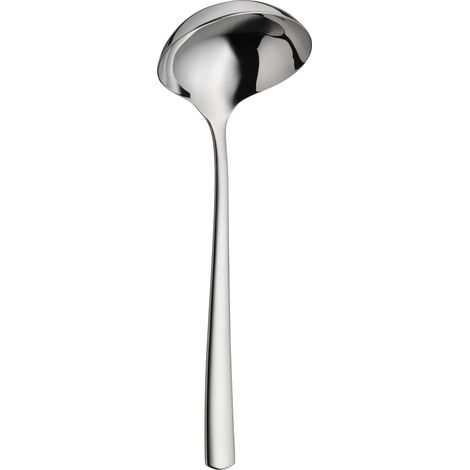 louche à soupe 22,1 cm, louche, cuillère à sauce, en acier inoxydable poli, passe au lave-vaisselle (1/4)