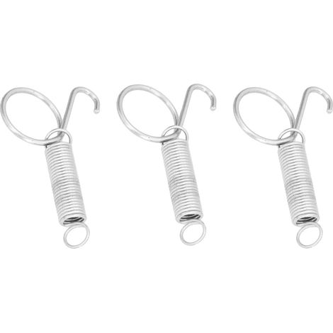 Lot de 20 crochets à ressort métalliques pour porte de cage, avec loquet à doigt, pour la fixation de la porte de cage à lapins et autres équipements agricoles (L 7,3 x 2,2 cm). (1/5)