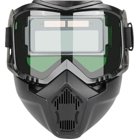 Casque de soudage, masque de soudeur, masque de soudage automatique monté sur la tête, lunettes de protection avec filtre de lumière, casque anti-éblouissement, équipement de protection (A) (1/5)