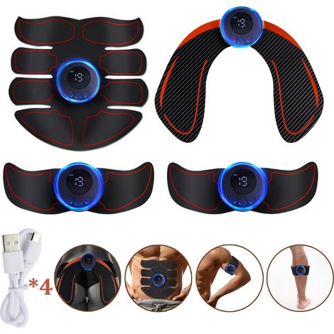 Filiyano – masseur corporel minceur rechargeable – Stimulateur musculaire électrique EMS pour abdominaux, autocollants de fitness, masseur corporel