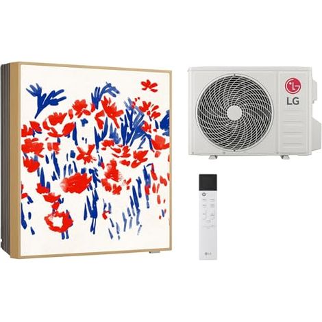 LG Aire Acondicionado Mono Split ArtCool Gallery Photo A12GA1, Climatizador de Pared 12000 Btu con Bomba de Calor, Panel Frontal Personalizable, WiFi, A++/A+