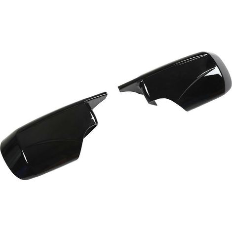 Miroir latéral gauche droit coque capot rétroviseur extérieur pour BMW Série 3 E46 Berline 1998-2005, finition brillante, style corne. (1/4)