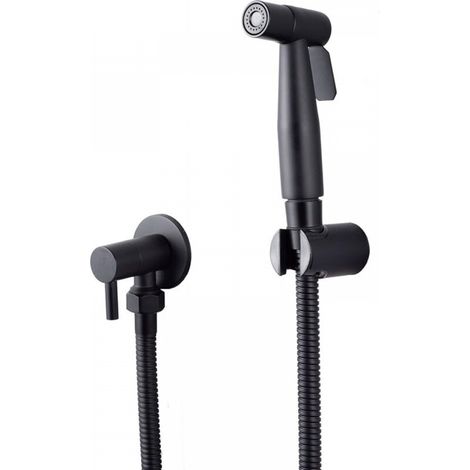 Pulvérisateur de bidet en acier inoxydable, kit de pulvérisateur de bidet, pulvérisateur de toilette pour pulvérisateur de robinet (noir) (1/5)
