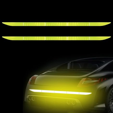 CSPARKV 2 pcs Reflective Tape, Reflective Tape Sticker Motorcycle Helmet Safety Warning Tape Night Visibility Adhesive Waterproof Reflective Stickers (1/5)