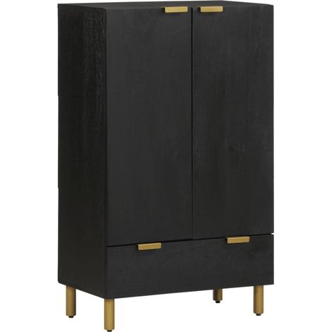 Aparador alto madera de ingeniería negro 60x33x100 cm vidaXL (1/5)