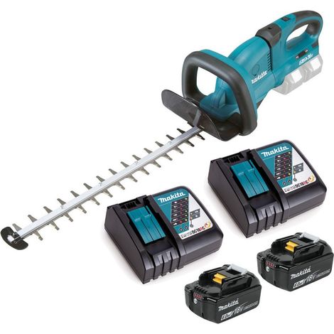Makita DUH551 Twin LXT 18v / 36v Li Ion Hedge Trimmer 2 x 6.0ah 2 x Chargers (1/4)