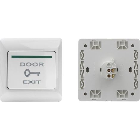Porte Sortie Bouton-Poussoir Commutateur pour Système De Sécurité pour Serrure éLectrique, 86 X 86 mm, Résistant à l'eau Door EXIT (1/5)