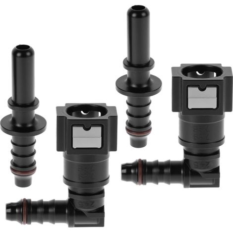 90°-Kraftstoffanschlüsse – 2er-Pack – Verstärktes Nylon – Schnellverschluss – Für Pkw-Motoren – 7,89 mm bis 8 mm (1/5)