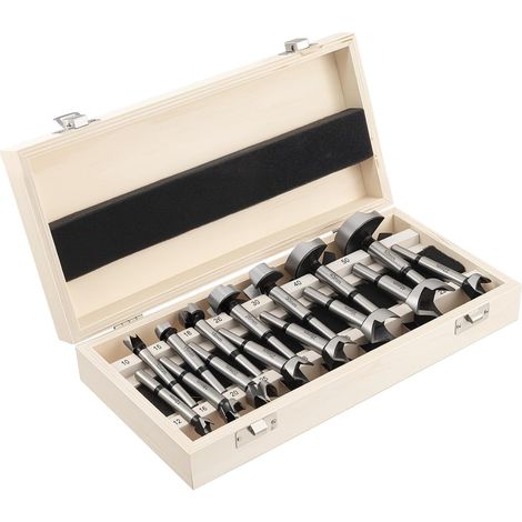 Set mit 15 Forstnerbohrern von 10 bis 50 mm – Lochsäge für Hartholz, Weichholz, Kunststoff, Sperrholz (1/5)