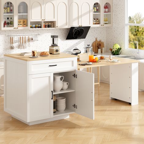 Tisch Esstisch ausziehbar mobil 133 bis 202 cm OKMYHOME (1/5)