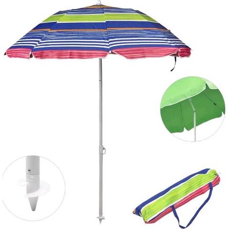 OMBRELLONE SPIAGGIA PIEGHEVOLE ACC. 160CM FANT. ASSORT. PAPILLON (1/2)