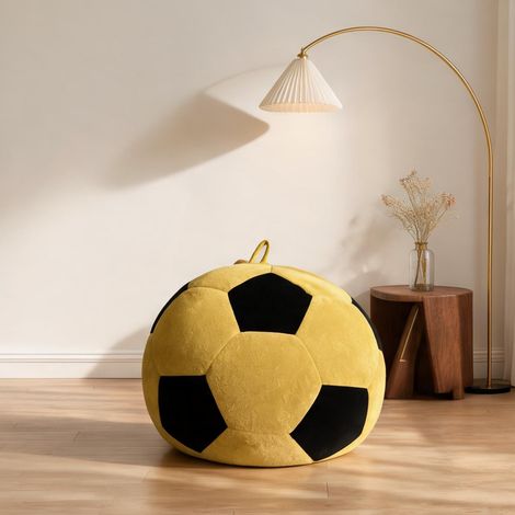 Pouf poire rond en flanelle avec mousse à mémoire de forme 1 (1/5)