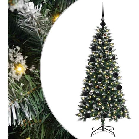 Sapin de Noël  Arbre de Noël artificiel Vert 120 cm PVC, plastique et acier (1/5)