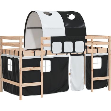 Maison Exclusive - Cama alta niños con túnel madera pino blanco n