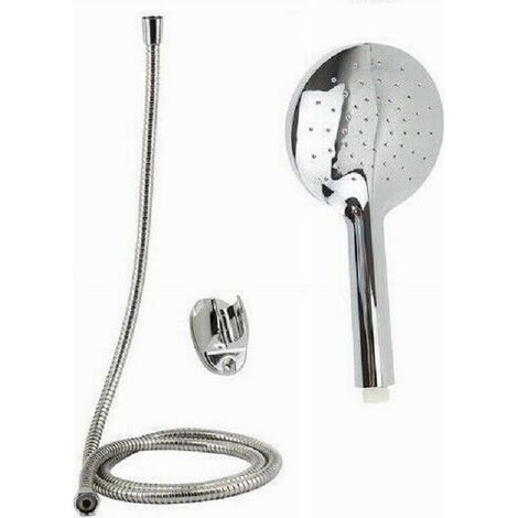Kit De Douche Ronde Pomme De Douche Avec Sangle De 1,8 Mt Support De Salle De Bain 59228