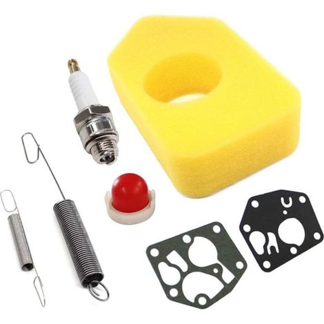 Filtro aria + membrana carburatore + guarnizione + molla del regolatore + candela – Kit di riparazione completo per motori a combustione interna