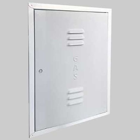 Panneau pour compteur de gaz électronique 60 x 45 cm, tôle galvanisée et ABS - Réversible, conforme à la norme UNI 9036