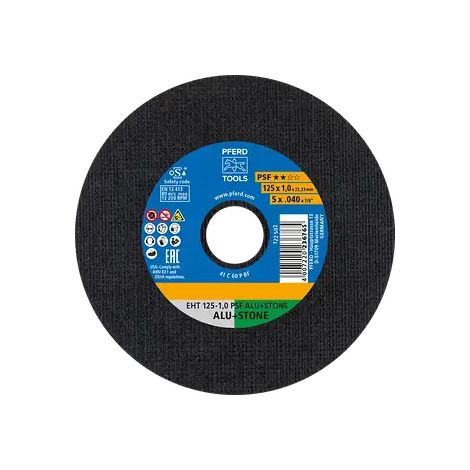PFERD TOOLS Trennscheibe EHT 115x1,0x22,23 mm gerade Uni.-Linie PSF ALU+STONE für Alu/NE-Met./Stein/PVC 25 Stk (1/4)