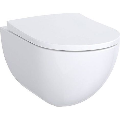 Geberit Acanto Wand-WC Tiefspüler, geschlossene Form, Rimfree Tiefe 51cm, Weiß