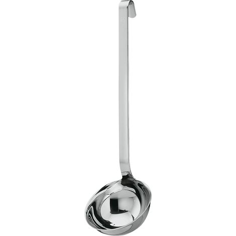 Louche Cuisine - 1 Pièce - Acier Inoxydable 18/10 - Bord Verseur et Crochet - Pour Soupe et Sauce - 34,5 cm (1/5)