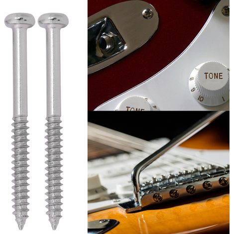 50 vis en acier nickelé pour montage micro basse JB Jazz Bass, pièces de réparation, lot de fixation, 50 pièces (1/5)