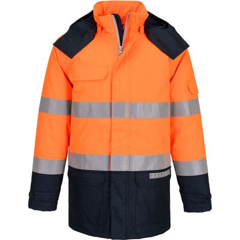 Chaqueta de invierno Bizflame Rain+ de alta visibilidad y contraste multinorma FR FR617 XXL Naranja/Marino (1/2)