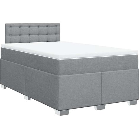 Maison Exclusive - Giroletto a Molle con Materasso Grigio Chiaro 120x190cm Tessuto (1/5)