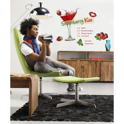 Strawberry Kiss, Sticker murale - 100x70 cm (1/3)