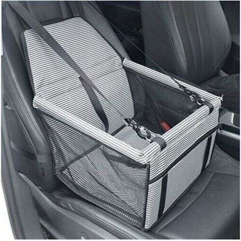 Siège d'auto de Voiture pour Les Chiens ou Chats, Transport Chien Voiture Housse de Rehausseur en Tissu Oxford étanche avec Ceinture de Sécurité de Voyage pour Chinots (Noir+Blanc)