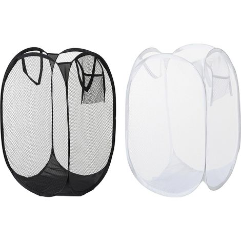 CCYKXA 2er-Pack Pop-up-Wäschekörbe, zusammenklappbarer Wäschekorb für Pfandflaschen, geeignet für Kinderzimmer, Studentenwohnheime, Camping und Reisen, zusammenklappbarer Wäschekorb