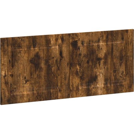 Tête de lit murale gain de place en bois d'ingénierie chêne fumé 123 x 3 x 50 cm (1/5)