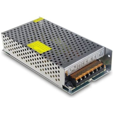 NALOOKAMIC  DC 12V 15A 180W Transformateur D'Alimentation Commutateur AC 110V / 220V à 20Amp Commutation Adaptateur Convertisseur LED(15A)