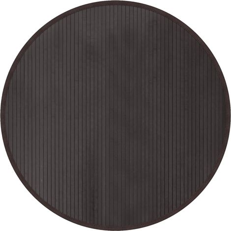 Tapis de sol,Tapis rond marron foncé 100 cm bambou CFW580294 (1/5)