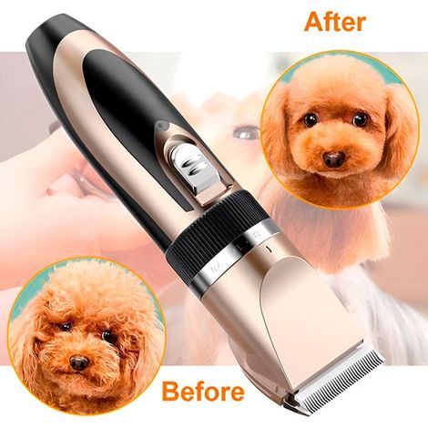 Machine de toilettage électrique professionnelle pour chiens et chats, couleur or, pour la finition et l'entretien régulier à domicile.-AquaForge (1/5)