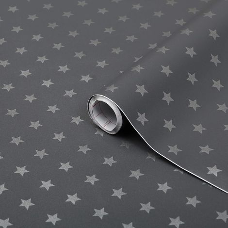 d-c-fix Pellicola Adesiva per mobili Stars grey PVC plastica vinile impermeabile decorativa per cucina, armadio, porta carta rivestimento 45 x 200 cm (1/4)