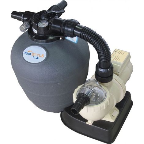 Kit platine de filtration 6 à 22 m³/h – Pompe puissante – Filtre à sable – Installation rapide et simple – Matériaux robustes – Poolstyle (1/4)