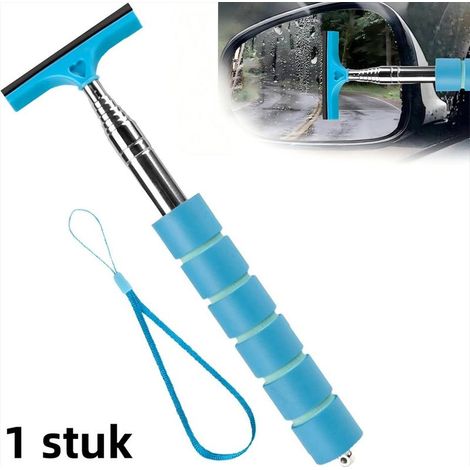 Telescopic car wiper blade, retractable from 21 to 98 cm, for cleaning windows and windshields, blue color (1/5)