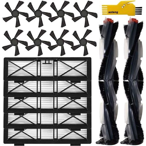 Accessoires de remplacement pour Neato Botvac D Series D75 D80 D85 et Connected Series D3 D4 D5 D6 D7 D8 D9 D10, y compris la brosse principale, la brosse latérale et le filtre Ultra Performance (1/5)