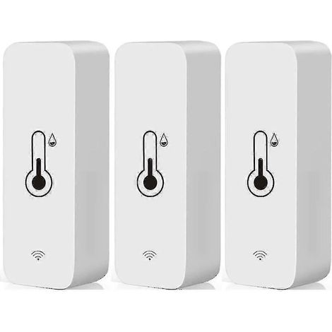 Capteur de température et d'humidité Tuya Wifi, thermomètre et hygromètre d'intérieur, lot de 3 (1/5)