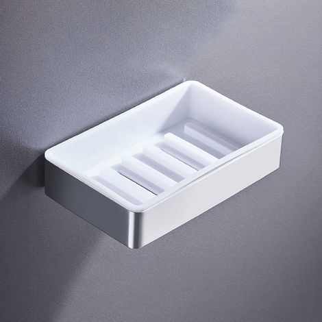 Porte-savon mural pour la douche, la cuisine, la salle de bain (Argenté) (1/5)