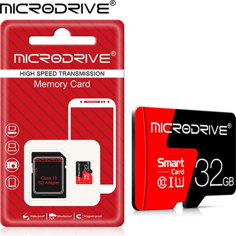 Carte mémoire U1 haute vitesse de 32 Go pour téléphone portable, carte TF, compatible avec les drones, les caméras embarquées et les appareils photo
