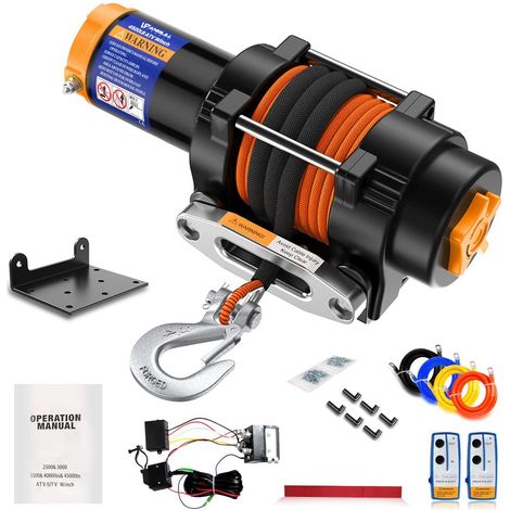 Treuil électrique 12V 4500 LBS/2 T Synthétique 15m (1/5)