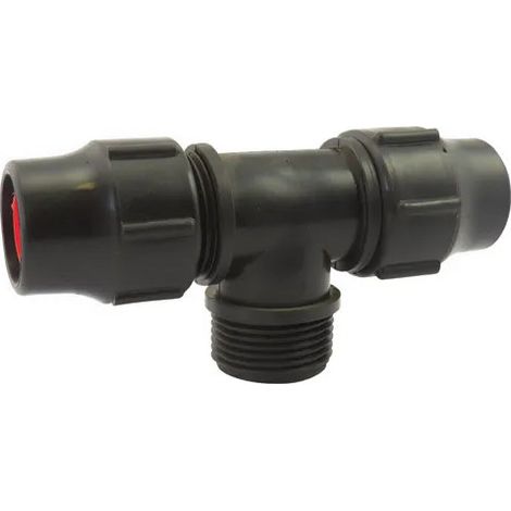 Schneller männlicher T-Stück, 20x27, für 16mm Tropfschlauch