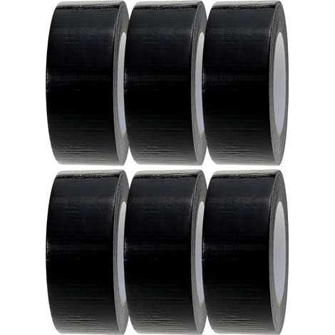 ruban adhésif noir  6 rouleaux de ruban adhésif Gaffer 48 mm x 45 m  frésistant à l'eau  Ruban adhésif multi-usages pour intérieur/extérieur  ultra résistant (1/5)