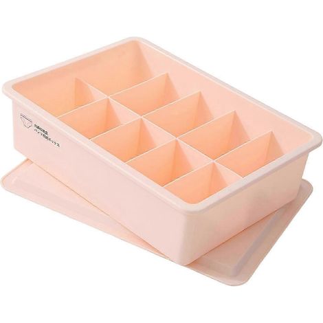 Boîte de rangement pour chaussettes, sous-vêtements et lingerie, bacs de rangement, séparateurs, organisateur de tiroir multifonction pour soutien-gorge et lingerie-Pink 10 grids (1/5)